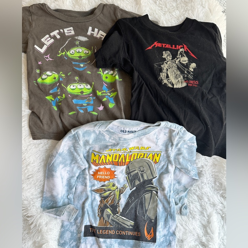 Kid size 2T graphic shirt bundle .
